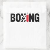 Boxing Rechthoekige Sticker (Tas)