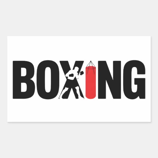 Boxing Rechthoekige Sticker (Voorkant)