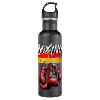 Boxing Red Glove and German flag Sports Gift 516 Waterfles