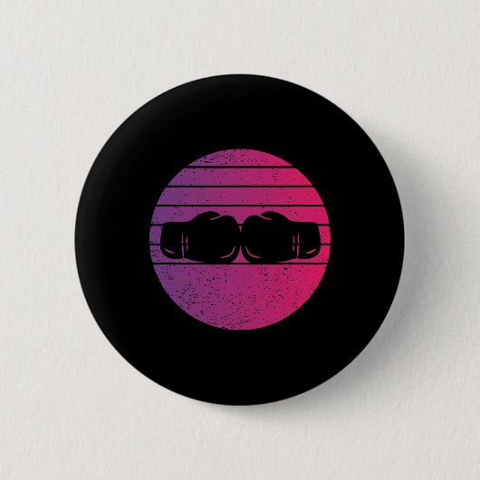 Boxing Retro Stijl  1 Ronde Button 5,7 Cm (Voorkant)