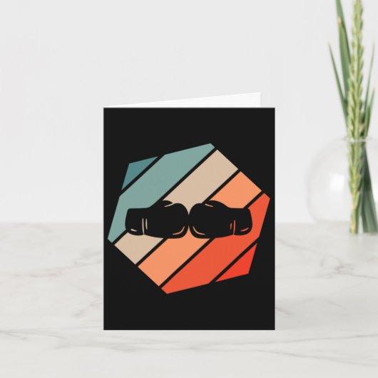 Boxing Retro Stijl Kaart (Voorkant)