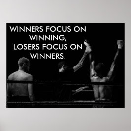 Boxing Ring Motivatie Winning Quote Poster