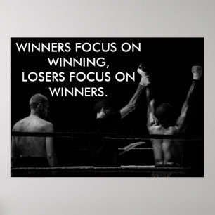 Boxing Ring Motivatie Winning Quote Poster