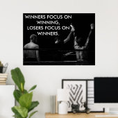 Boxing Ring Motivatie Winning Quote Poster (Thuiskantoor)