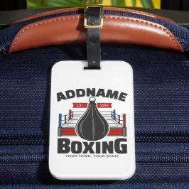 Boxing Ring VOEG NAAM toe Boxer Gym Speed Bag Bagagelabel