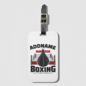 Boxing Ring VOEG NAAM toe Boxer Gym Speed Bag Bagagelabel (Voorkant (verticaal))