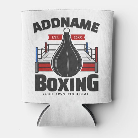 Boxing Ring VOEG NAAM toe Boxer Gym Speed Bag Blikjeskoeler (Voorkant)