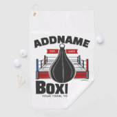 Boxing Ring VOEG NAAM toe Boxer Gym Speed Bag Golfhanddoek (Insitu)