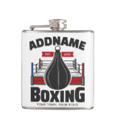 Boxing Ring VOEG NAAM toe Boxer Gym Speed Bag Heupfles (Voorkant)
