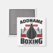 Boxing Ring VOEG NAAM toe Boxer Gym Speed Bag Magneet (Voorkant / Achterkant)