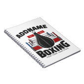 Boxing Ring VOEG NAAM toe Boxer Gym Speed Bag Notitieboek (Rechterzijde)