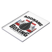 Boxing Ring VOEG NAAM toe Boxer Gym Speed Bag Notitieboek (Linkerzijde)