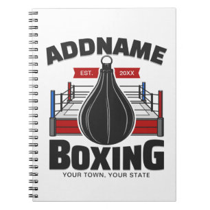 Boxing Ring VOEG NAAM toe Boxer Gym Speed Bag Notitieboek