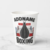 Boxing Ring VOEG NAAM toe Boxer Gym Speed Bag Papieren Bekers (Voorkant)