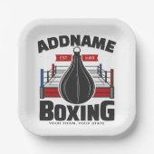 Boxing Ring VOEG NAAM toe Boxer Gym Speed Bag Papieren Bordje (Voorkant)