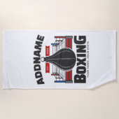Boxing Ring VOEG NAAM toe Boxer Gym Speed Bag Strandlaken (Voorkant)