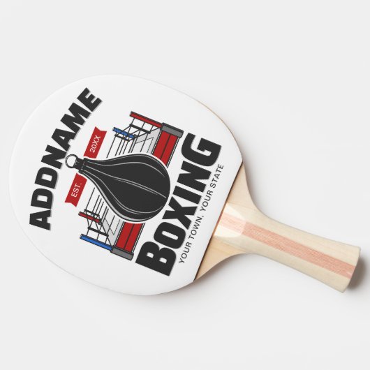 Boxing Ring VOEG NAAM toe Boxer Gym Speed Bag Tafeltennisbatje (Zijkant)