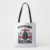 Boxing Ring VOEG NAAM toe Boxer Gym Speed Bag Tote Bag (Voorkant)