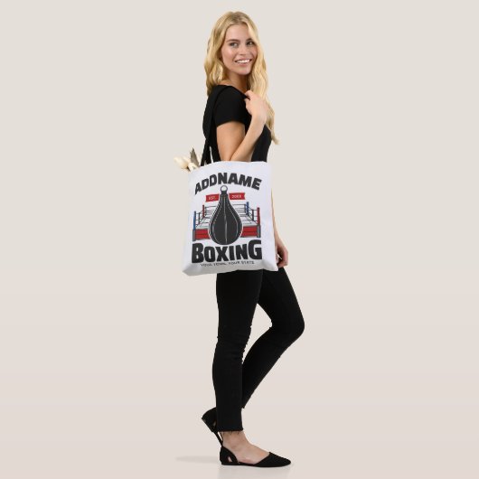 Boxing Ring VOEG NAAM toe Boxer Gym Speed Bag Tote Bag (Op model)