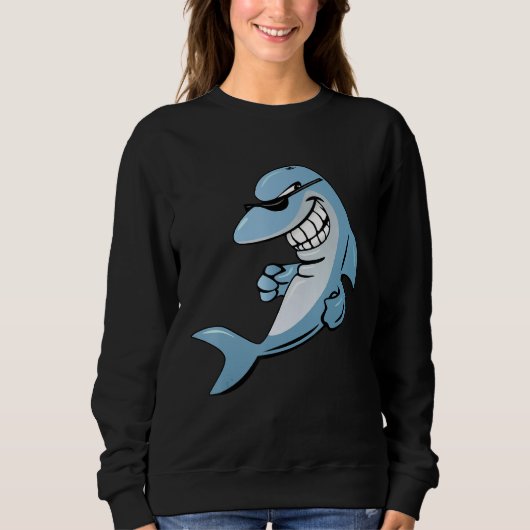 Boxing Roger Humor Sport Shark Trui (Voorkant)