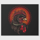 Boxing Rooster Cadeaupapier (Vlak)