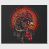 Boxing Rooster Cadeaupapier (Vlak)