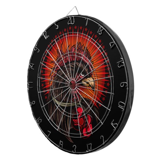 Boxing Rooster Dartbord (Voorkant Rechts)