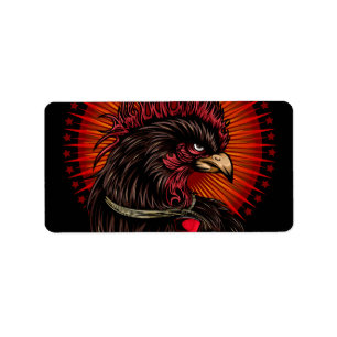 Boxing Rooster Etiket