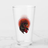 Boxing Rooster Glas (Achterkant)