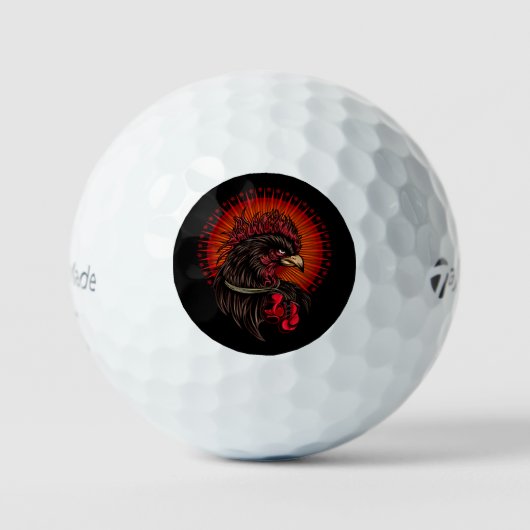 Boxing Rooster Golfballen (Voorkant)