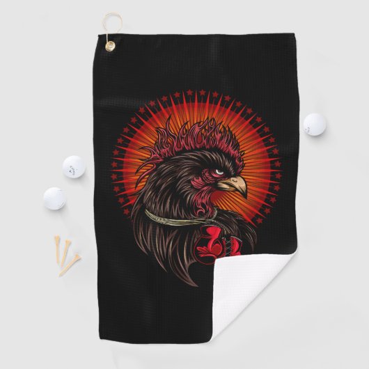 Boxing Rooster Golfhanddoek (Insitu)