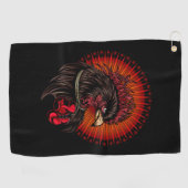 Boxing Rooster Golfhanddoek (Horizontaal)