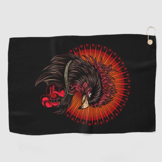 Boxing Rooster Golfhanddoek (Horizontaal)