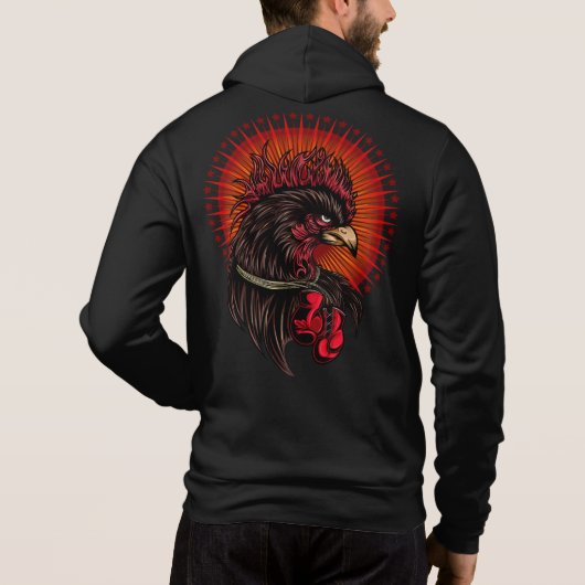 Boxing Rooster Hoodie (Achterkant)