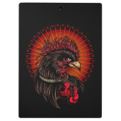 Boxing Rooster Klembord (Achterkant)