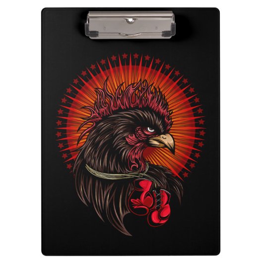 Boxing Rooster Klembord (Voorkant)