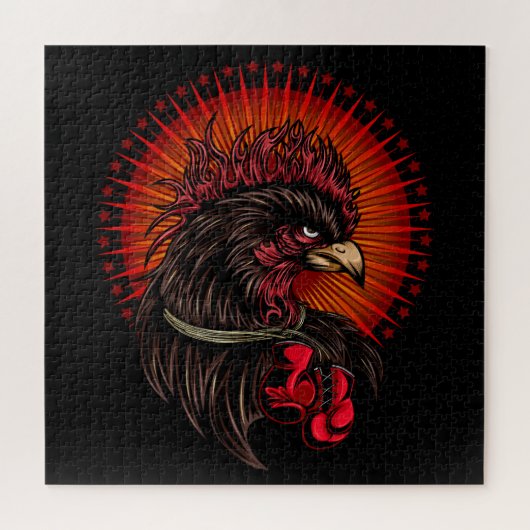 Boxing Rooster Legpuzzel (Horizontaal)