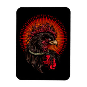 Boxing Rooster Magneet
