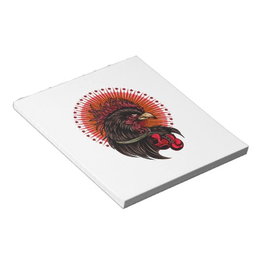 Boxing Rooster Notitieblok (Schuin)