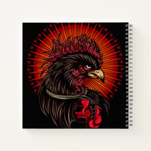 Boxing Rooster Notitieboek (Achterkant)