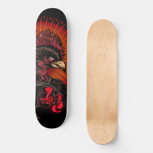 Boxing Rooster Persoonlijk Skateboard (Voorkant)