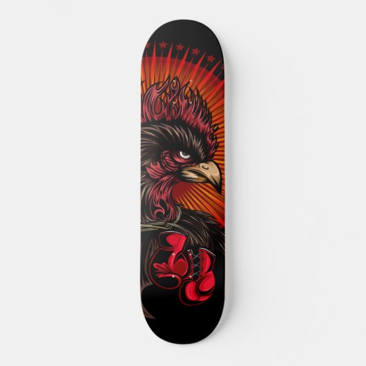 Boxing Rooster Persoonlijk Skateboard (Voorkant)