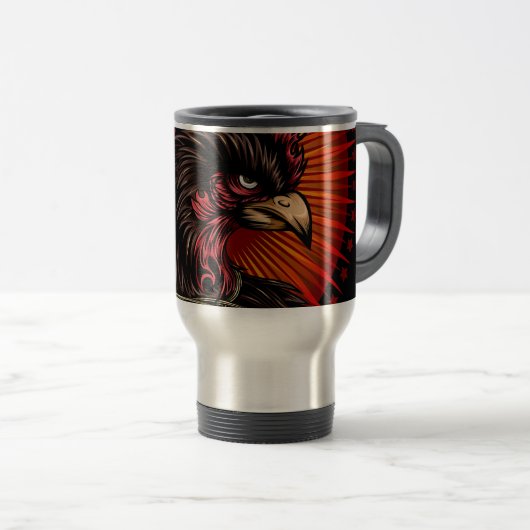 Boxing Rooster Reisbeker (Voorkant rechts)