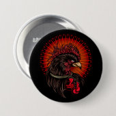 Boxing Rooster Ronde Button 7,6 Cm (Voorkant /achterkant)