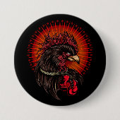 Boxing Rooster Ronde Button 7,6 Cm (Voorkant)