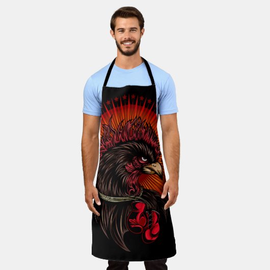 Boxing Rooster Schort (Gedragen)
