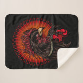 Boxing Rooster Sherpa Deken (Voorkant (horizontaal))