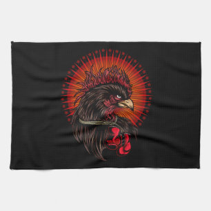 Boxing Rooster Theedoek