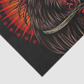 Boxing Rooster Tissuepapier (Detail)