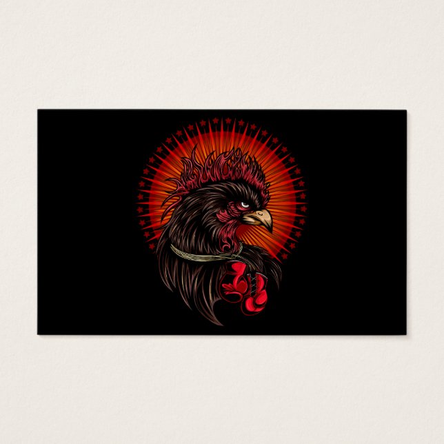 Boxing Rooster Visitekaartje (Voorkant)